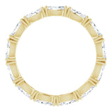 14K Gold Marquise Lab-Grown Diamond Eternity Band – 4.3x2.25 mm Stones - Yellow Gold - view 2