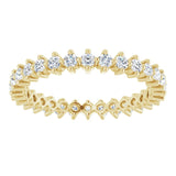 14K Gold Round Lab-Grown Diamond Eternity Band – 1.7 mm Stones - Yellow Gold - view 3