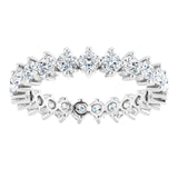 Platinum Round Lab-Grown Diamond Eternity Band – 2.5 mm Stones - view 3