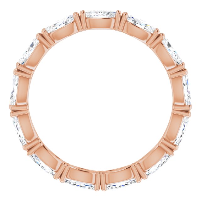 14K Gold Marquise Lab-Grown Diamond Eternity Band – 4.5x2.5 mm Stones - Rose Gold - view 2