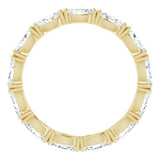 14K Gold Marquise Lab-Grown Diamond Eternity Band – 4.5x2.5 mm Stones - Yellow Gold - view 2