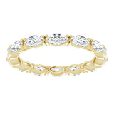 14K Gold Marquise Lab-Grown Diamond Eternity Band – 4.3x2.25 mm Stones - Yellow Gold - view 3