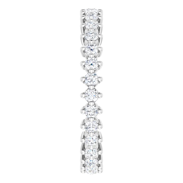 Platinum Round Natural Diamond Eternity Band – 1.7 mm Stones - view 4