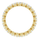 14K Gold Round Lab-Grown Diamond Eternity Band – 2.8 mm Stones - Yellow Gold - view 2