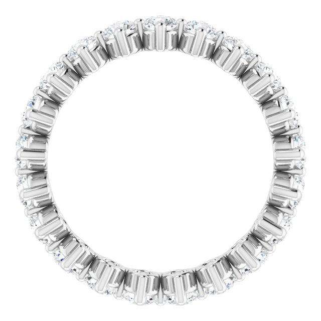 Platinum Round Lab-Grown Diamond Eternity Band – 2.8 mm Stones - view 2