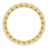 14K Gold Round Lab-Grown Diamond Eternity Band – 2.5 mm Stones - Yellow Gold - view 2