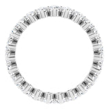 Platinum Round Lab-Grown Diamond Eternity Band – 2.5 mm Stones - view 2