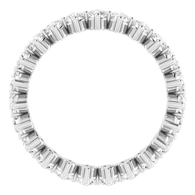 Platinum Round Lab-Grown Diamond Eternity Band – 2.5 mm Stones - view 2