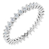 Platinum Round Natural Diamond Eternity Band – 1.7 mm Stones