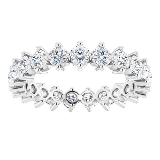 Platinum Round Lab-Grown Diamond Eternity Band – 2.8 mm Stones - view 3