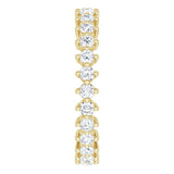 14K Gold Round Lab-Grown Diamond Eternity Band – 2 mm Stones - Yellow Gold - view 4