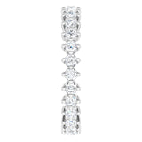 Platinum Round Lab-Grown Diamond Eternity Band – 2 mm Stones - view 4