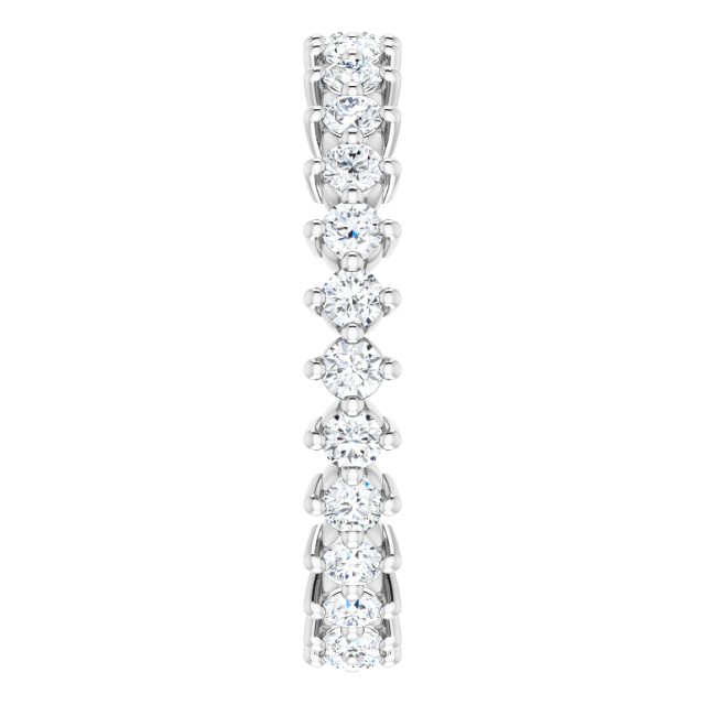 Platinum Round Lab-Grown Diamond Eternity Band – 2 mm Stones - view 4