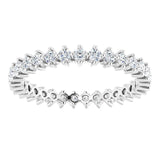 Platinum Round Natural Diamond Eternity Band – 1.7 mm Stones - view 3