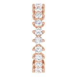 14K Gold Round Lab-Grown Diamond Eternity Band – 2.5 mm Stones - Rose Gold - view 4
