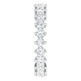 Platinum Round Lab-Grown Diamond Eternity Band – 2.5 mm Stones - view 4
