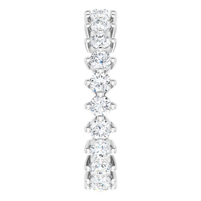 Platinum Round Lab-Grown Diamond Eternity Band – 2.5 mm Stones - view 4