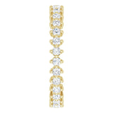 14K Gold Round Lab-Grown Diamond Eternity Band – 1.7 mm Stones - Yellow Gold - view 4