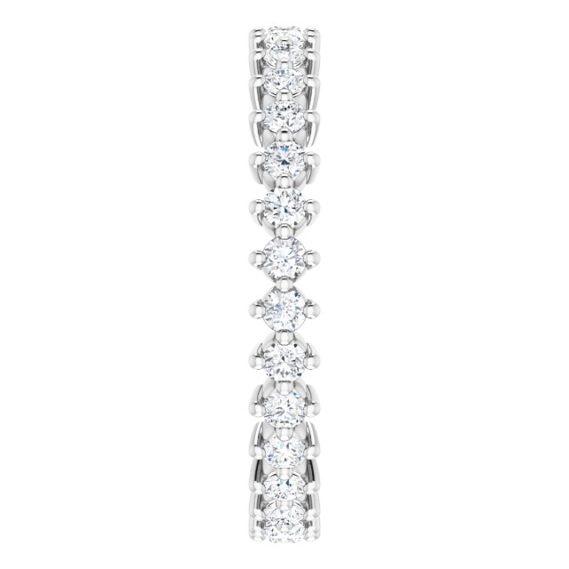 Platinum Round Lab-Grown Diamond Eternity Band – 1.7 mm Stones - view 4