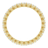 14K Gold Round Lab-Grown Diamond Eternity Band – 2 mm Stones - Yellow Gold - view 2