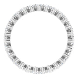 Platinum Round Lab-Grown Diamond Eternity Band – 2 mm Stones - view 2