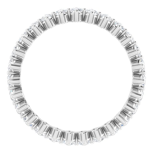 Platinum Round Lab-Grown Diamond Eternity Band – 2 mm Stones - view 2