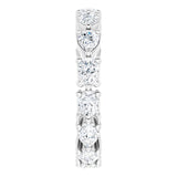 Platinum Pear Natural Diamond Eternity Band – 4x3 mm Stones - view 4