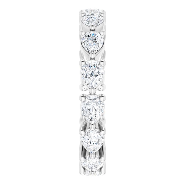 Platinum Pear Lab-Grown Diamond Eternity Band – 4x3 mm Stones - view 4