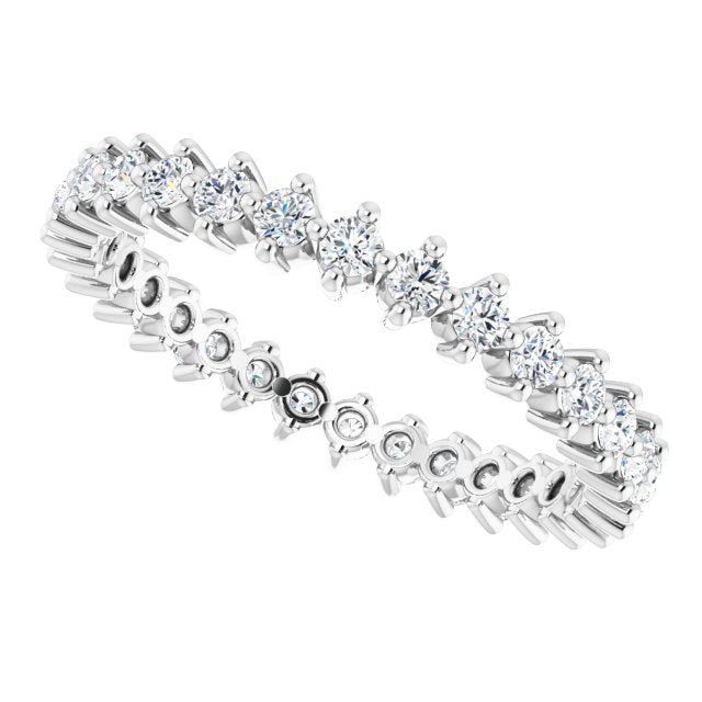 Platinum Round Lab-Grown Diamond Eternity Band – 1.7 mm Stones - view 5