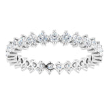 Platinum Round Lab-Grown Diamond Eternity Band – 2 mm Stones - view 3
