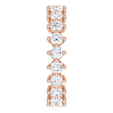 14K Gold Round Lab-Grown Diamond Eternity Band – 2.8 mm Stones - Rose Gold - view 4