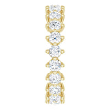 14K Gold Round Lab-Grown Diamond Eternity Band – 2.8 mm Stones - Yellow Gold - view 4