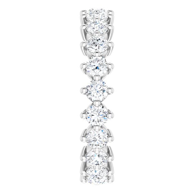 Platinum Round Lab-Grown Diamond Eternity Band – 2.8 mm Stones - view 4