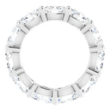 Platinum Oval Natural Diamond Eternity Band – 6x4 mm Stones - view 2