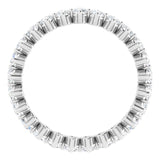 Platinum Round Lab-Grown Diamond Eternity Band – 2.25 mm Stones - view 2