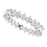 Platinum Round Lab-Grown Diamond Eternity Band – 2.5 mm Stones - view 5