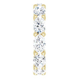 14K Gold Oval Lab-Grown Diamond Eternity Band – 6x4 mm Stones - Yellow Gold - view 4