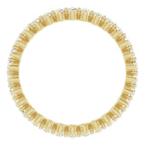 14K Gold Round Lab-Grown Diamond Eternity Band – 1.7 mm Stones - Yellow Gold - view 2