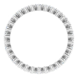 Platinum Round Lab-Grown Diamond Eternity Band – 1.7 mm Stones - view 2