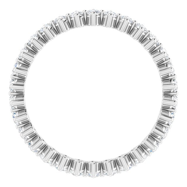 Platinum Round Lab-Grown Diamond Eternity Band – 1.7 mm Stones - view 2