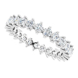 Platinum Round Lab-Grown Diamond Eternity Band – 2.25 mm Stones - view 5