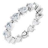 Platinum Pear Lab-Grown Diamond Eternity Band – 4x3 mm Stones