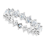 Platinum Round Lab-Grown Diamond Eternity Band – 3 mm Stones - view 5