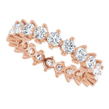 14K Gold Round Lab-Grown Diamond Eternity Band – 2.8 mm Stones - Rose Gold - view 5
