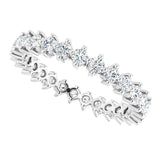 Platinum Round Lab-Grown Diamond Eternity Band – 2 mm Stones - view 5