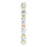 14K Gold Marquise Lab-Grown Diamond Eternity Band – 4.5x2.5 mm Stones - Yellow Gold - view 4