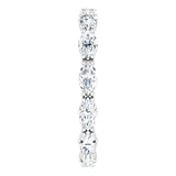 14K Gold Marquise Natural Diamond Eternity Band – 4.5x2.5 mm Stones - White Gold - view 4