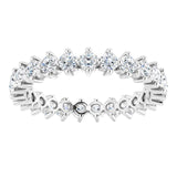 Platinum Round Lab-Grown Diamond Eternity Band – 2.25 mm Stones - view 3