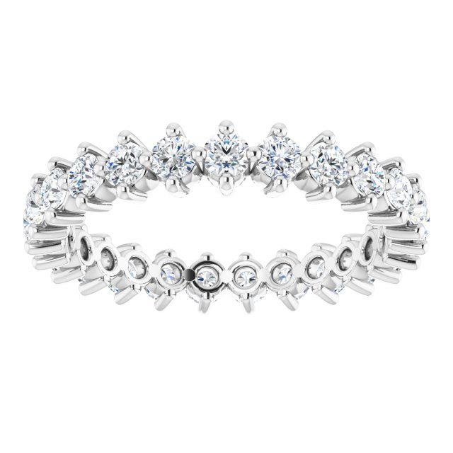 Platinum Round Lab-Grown Diamond Eternity Band – 2.25 mm Stones - view 3