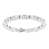 Platinum Marquise Lab-Grown Diamond Eternity Band – 4x2 mm Stones - view 3
